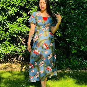 Rêveuse Blue Floral Maxi Dress